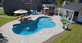 Freeform Gunite Pool with Paver Patio